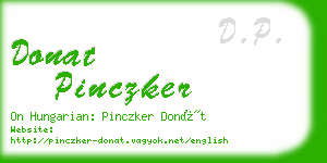 donat pinczker business card